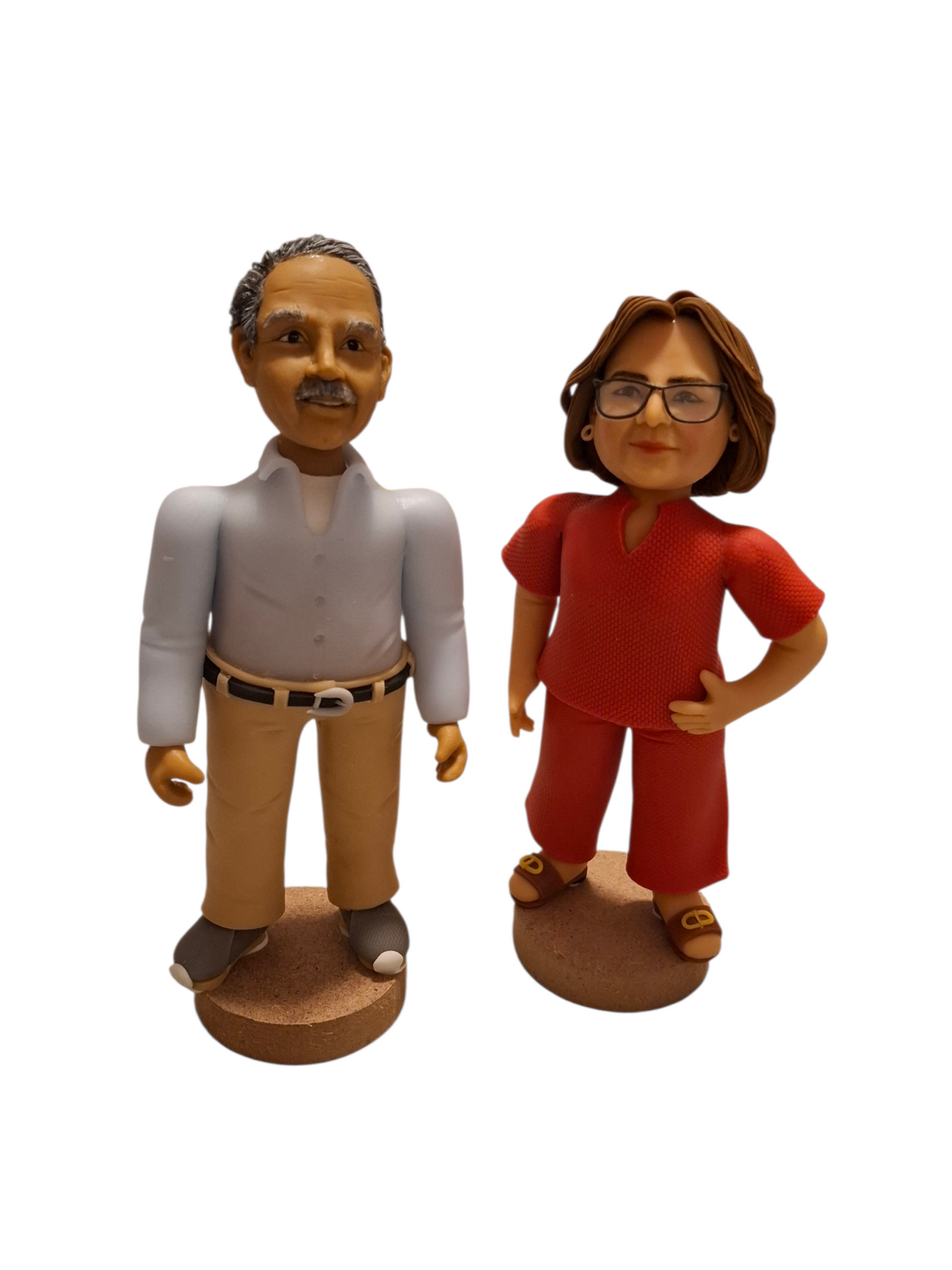 Figura retrato realista caricatura 15cm, personalizadas desde una foto