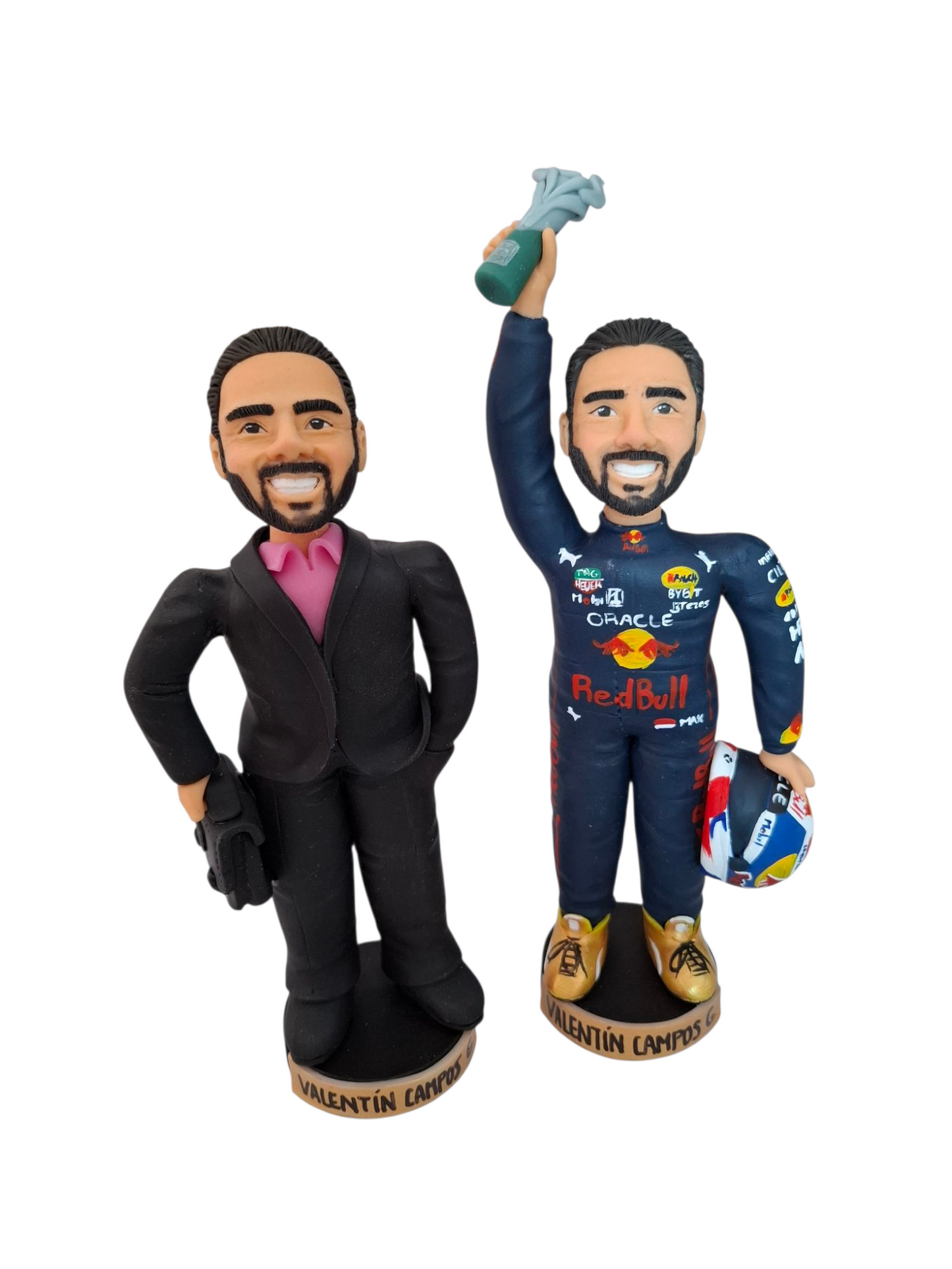 Figura retrato realista caricatura 17cm, personalizadas desde una foto