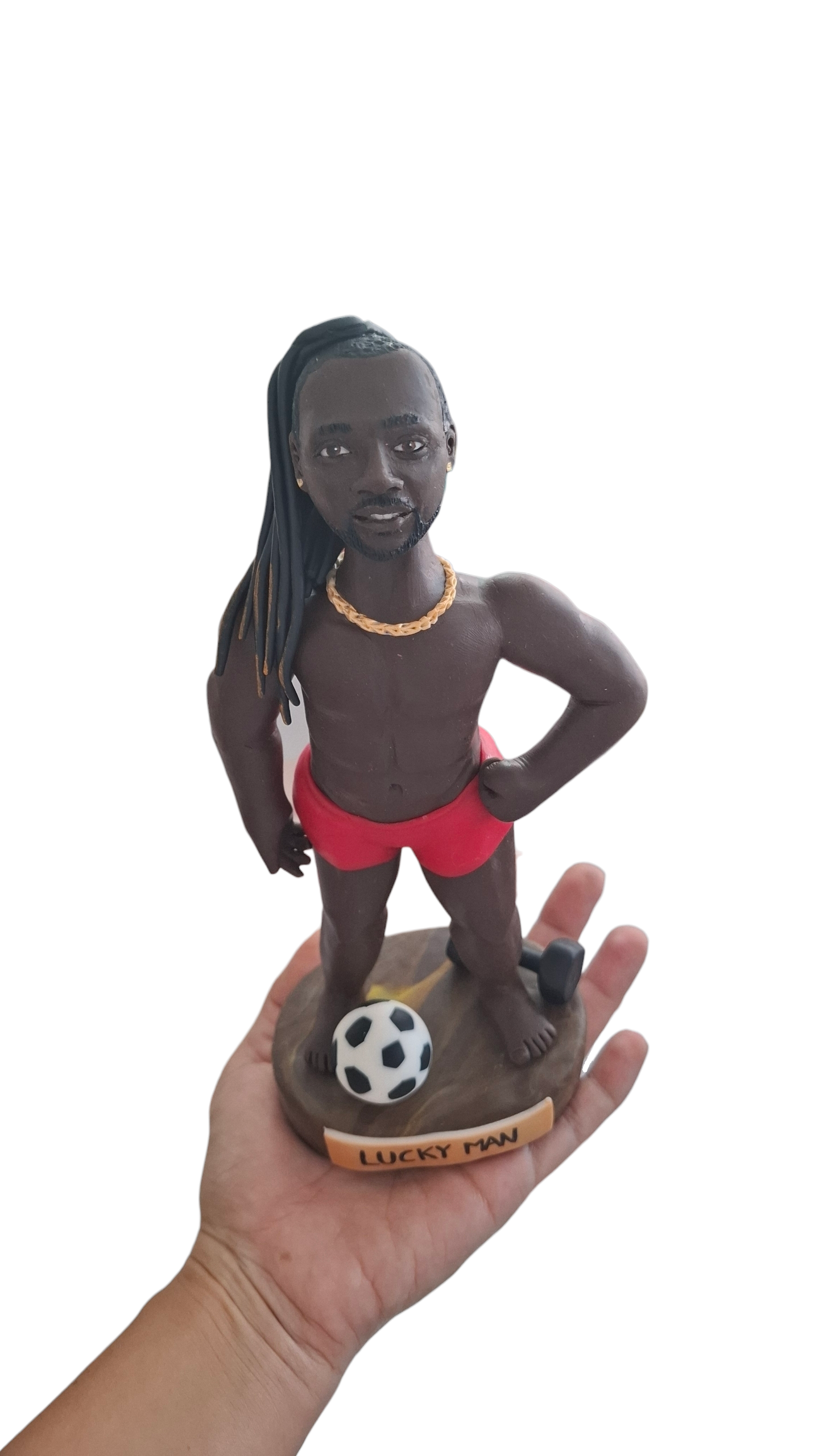 Figura retrato realista caricatura 20cm, personalizadas desde una foto