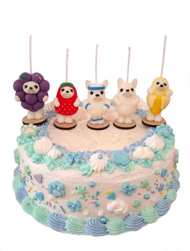 Pibbles lindos perritos disfrazados, Velas para pastel 5pz , toppers cake, decoración para fiesta de cumpleaños temática, perritos