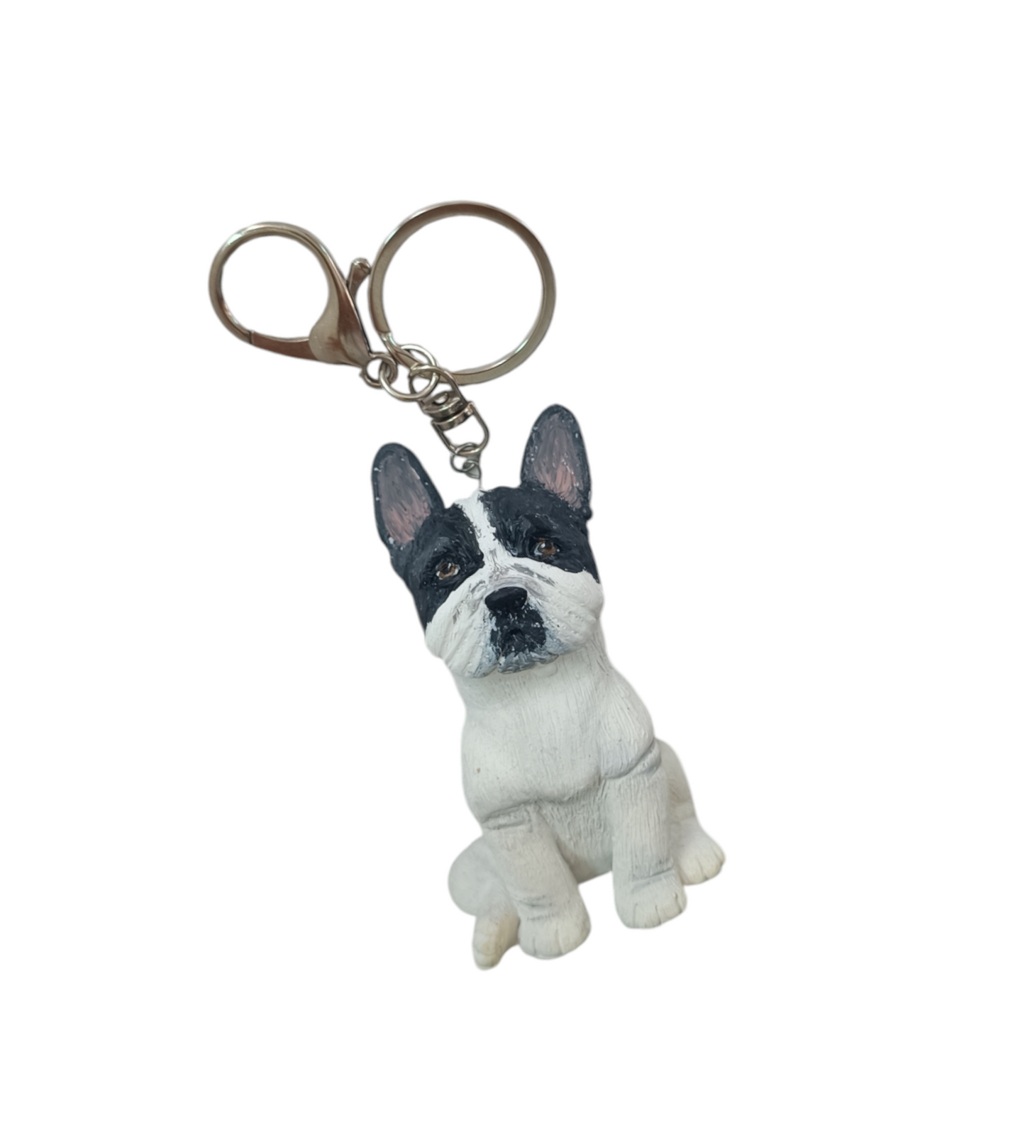 Llavero 3D de perrito bulldog francés, llavero y colgante, diseño perro 1pz