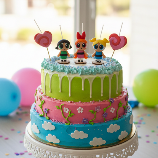 Velas De Cumpleaños Las Chicas Superpoderosas de Colores 5pz Toppers Cake Decoracion De Pastel