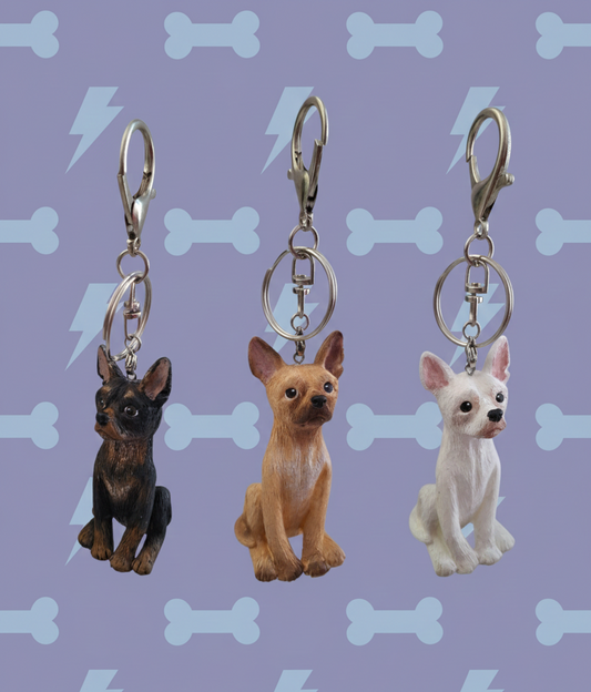 Llavero 3D de perrito Chihuahua varios colores llavero y colgante, diseño perro 1pz