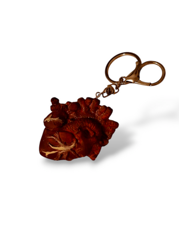 Llavero corazón realista 3D, anatomía humana 1 pz, llavero y colgante