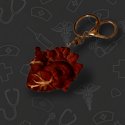 Llavero corazón realista 3D, anatomía humana 1 pz, llavero y colgante