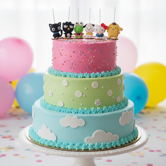 Velas de cumpleaños Hello Kitty, badtemaru, keroppi, chococat 6pz toppers cake decoracion de pastel