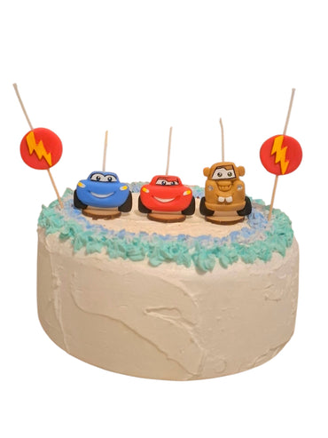 Velas para pastel Cars , Rayo McQueen 5pz , decoración para fiesta temática, toppers cake , cumpleaños