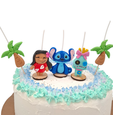 Velas de cumpleaños Lilo, Stitch y Trapos 5pz toppers cake decoracion de pastel