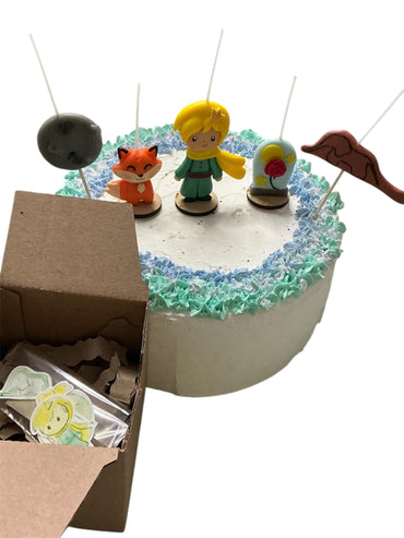 Vela cumpleaños El Principito, 5pz toppers cake , decoración fiesta temática
