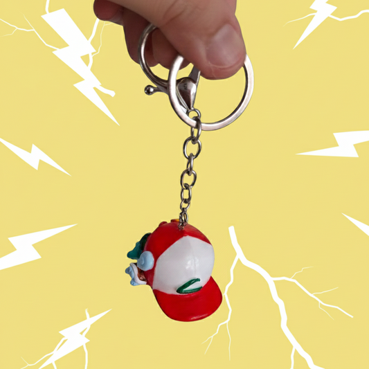 Llavero gorra Ash Ketchum co Pokemon divertidos, Pikachu y sus amigos, 1pz