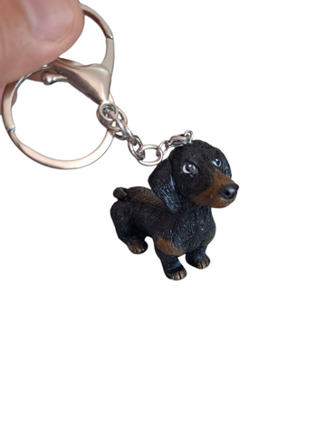 Llavero 3D de perrito salchicha, llavero y colgante, diseño perro 1pz