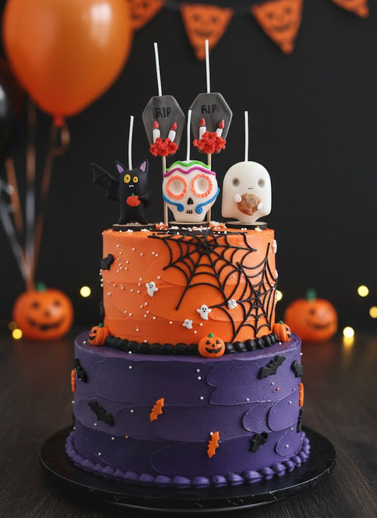 Velas tematicas Halloween, fantasma, calavera de azucar, lapida y murcielago 5pz toppers cake decoracion de pastel