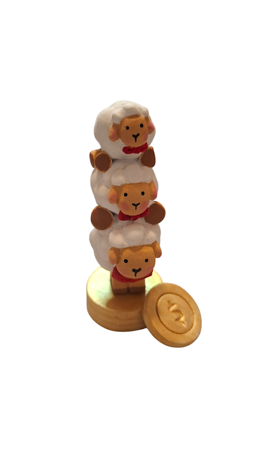 Genérico Figura Decorativa, borreguitos de la abundancia, Decoracion para Navidad, 1pz Decorativa con Detalles Dorados