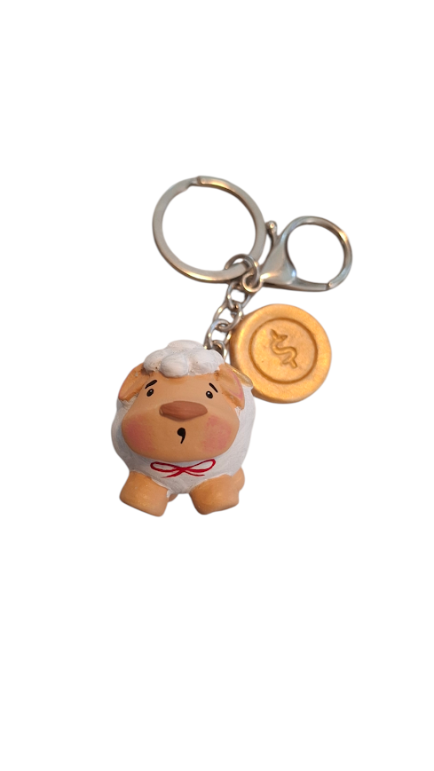 Llavero borreguito de la abundancia, bonito regalo navideño para atraer prosperidad, colgante bolsos