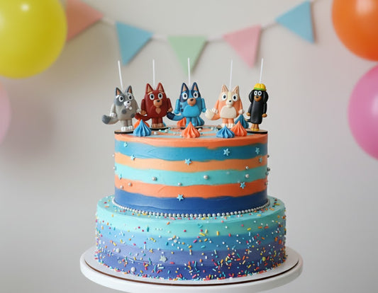 Velas de cumpleaños Bluey, Bingo y sus amigos 5pz toppers cake decoracion de pastel