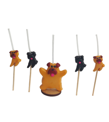 Velas de cumpleaños pugs, pugsitos lindos 5pz toppers cake decoracion de pastel