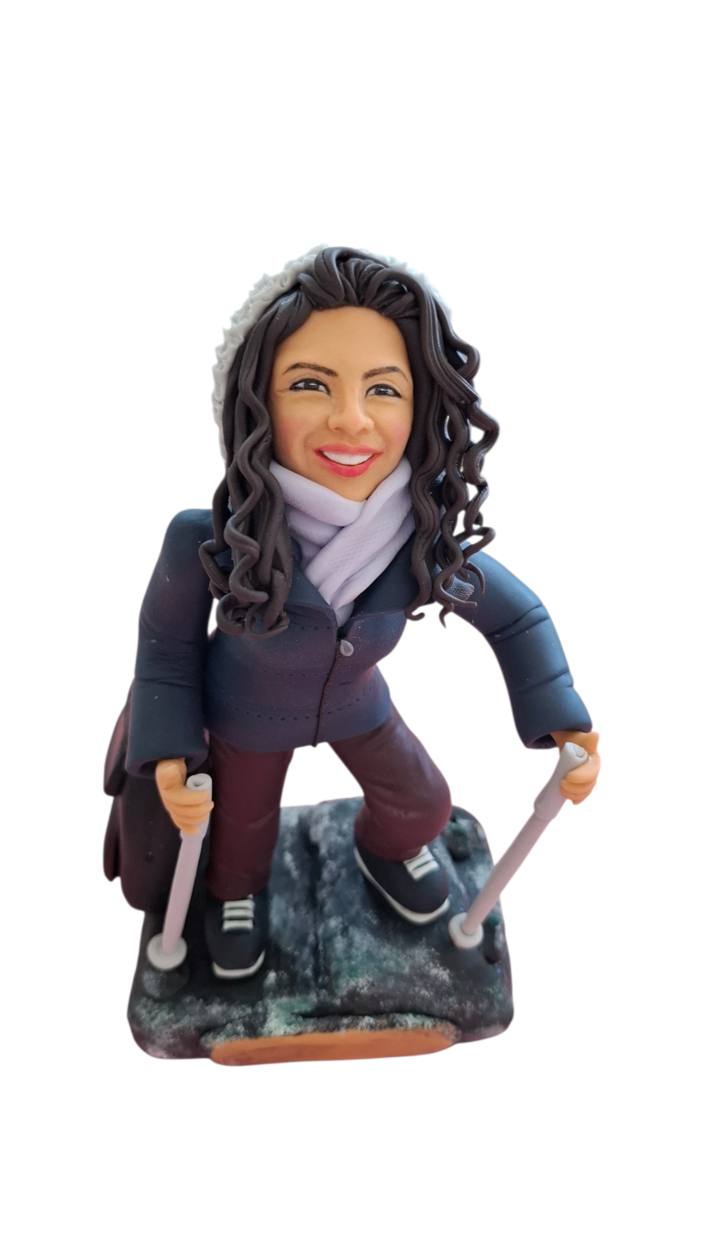 Figura retrato realista caricatura 17cm, personalizadas desde una foto