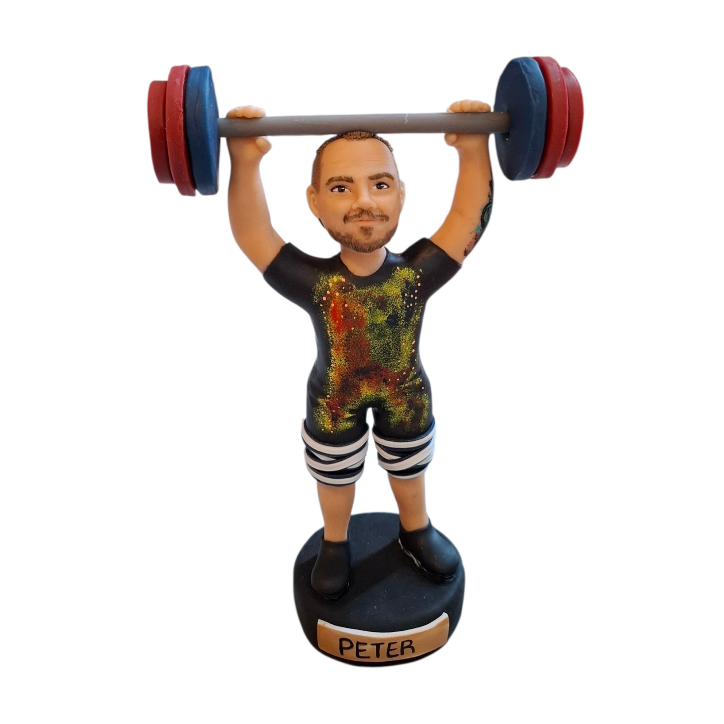 Figura retrato realista caricatura 17cm, personalizadas desde una foto