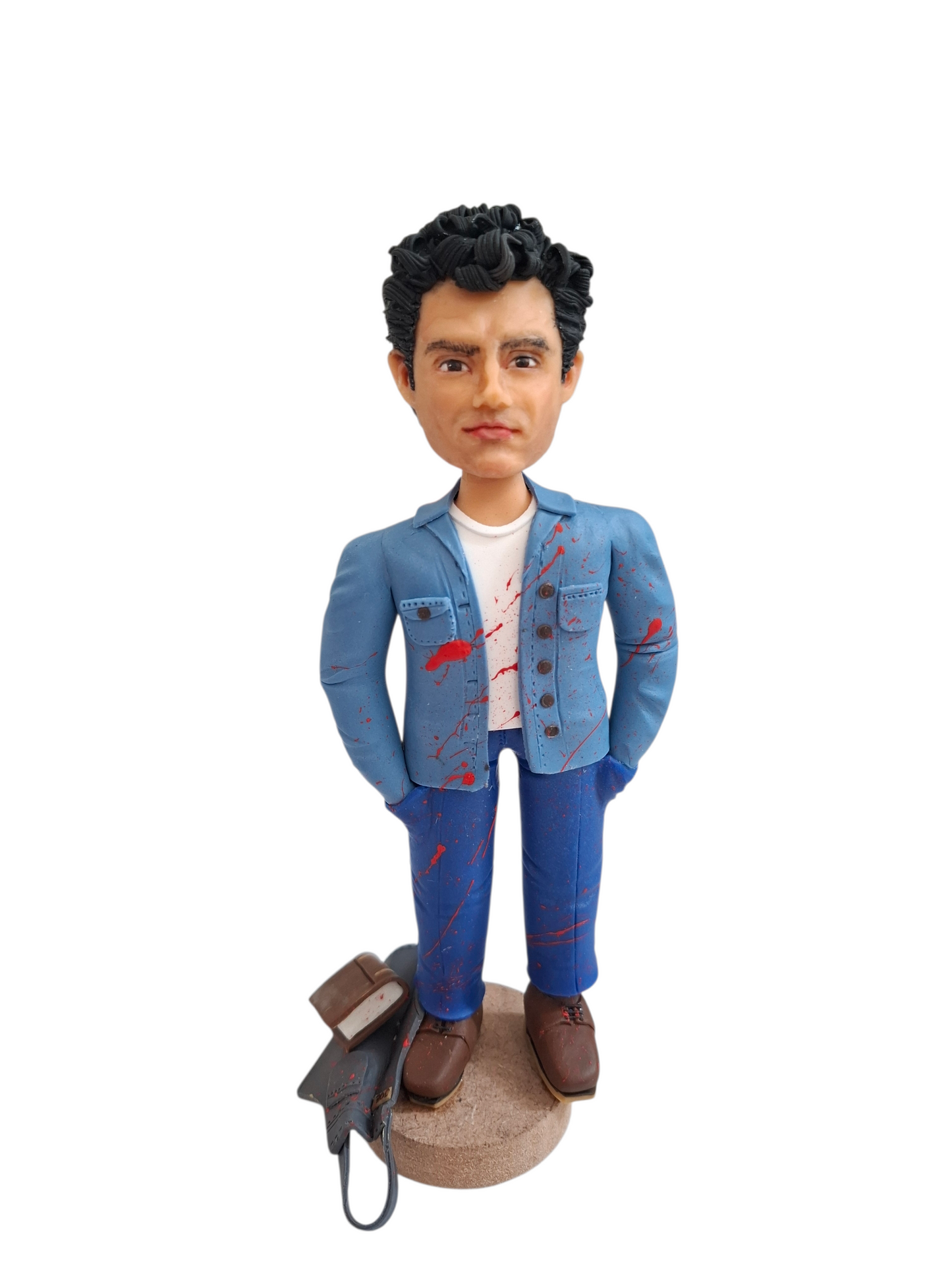 Figura retrato realista caricatura 20cm, personalizadas desde una foto