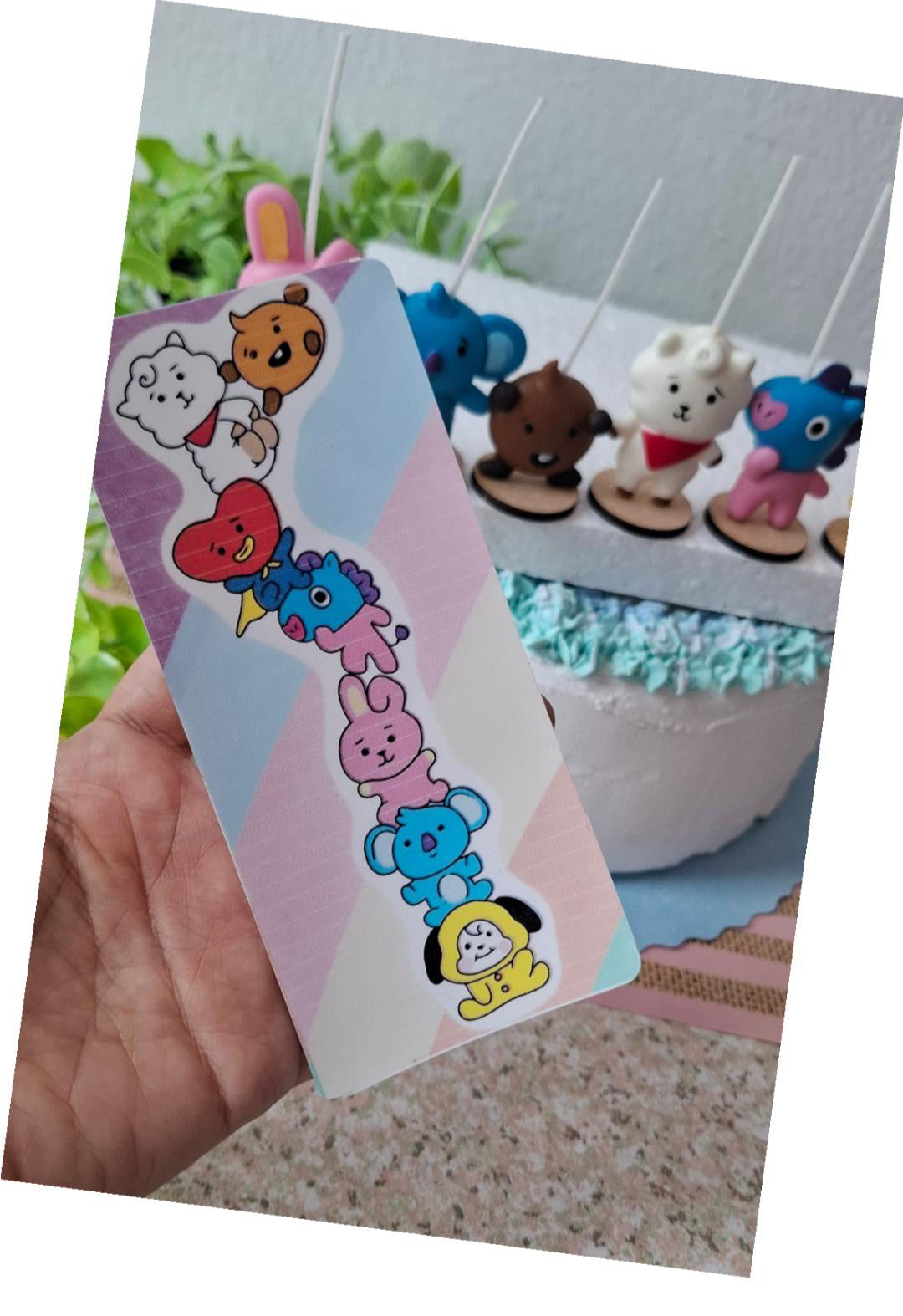 Velas de cumpleaños BTS,velitas bts personajes animados ARMY ,7pz decoración toppers cake para pastel, velitas más sticker GRATIS