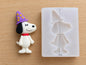 Snoopy con disfraz de Calabaza, Mago o Momia temática Halloween molde de silicona 1pz , manualidades