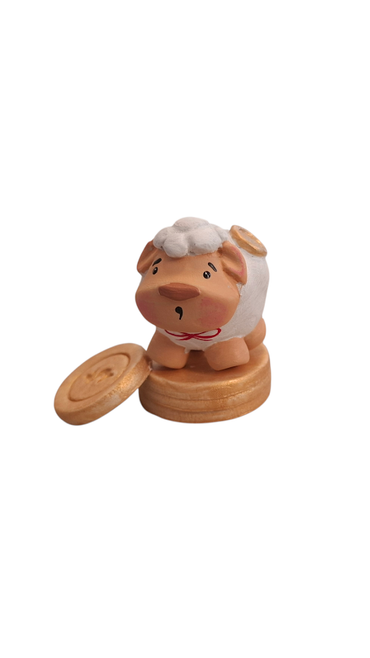 Figura decorativa Borreguito de la abundancia, decoración navideña