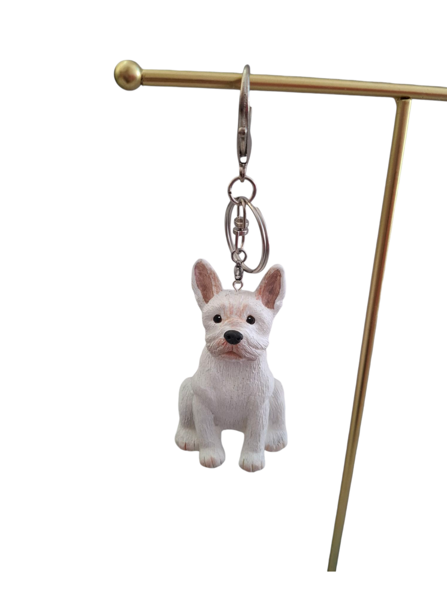 Llavero 3D de perrito bulldog francés, llavero y colgante, diseño perro 1pz
