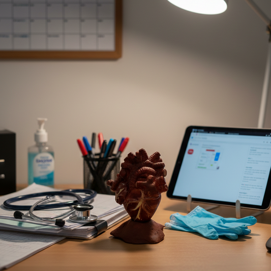 Figura decorativa corazón realista anatomía humana, decoración escritorio, regalo enfermera 1pz