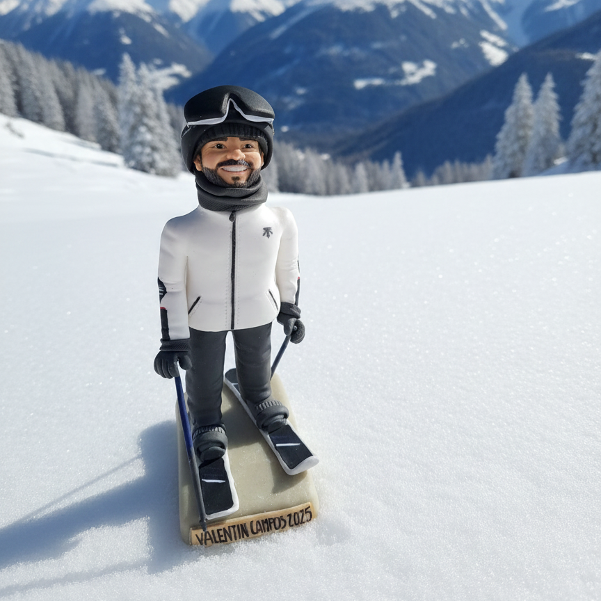 Figura retrato realista caricatura 15cm, personalizadas desde una foto