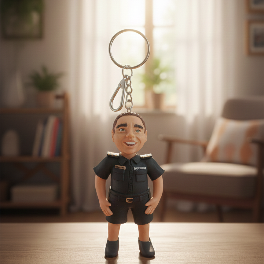 Llavero retrato caricatura realista 8cm, 1pz llavero cuerpo completo personalizado