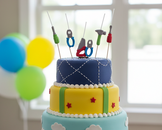 Velas de cumpleaños herramientas construcción, destornillador, pinzas 5pz toppers cake decoracion tematica para pastel