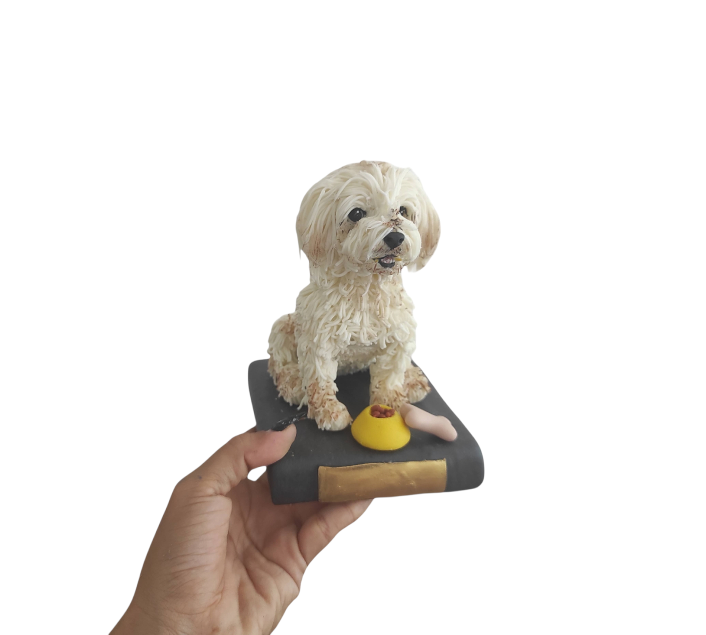 Retrato de tu mascota, recuerdo de tu perro, Retrato conmemorativo de mascota – Hecho a mano 15cm , 1pz, PERSONALIZADO