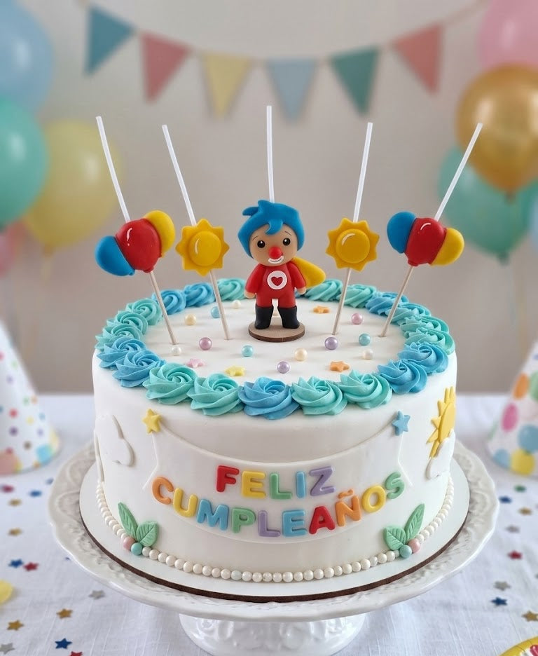 El payasito Plim Plim velas de cumpleaños, fiesta temática, decoración pastel topper cake, 5pz