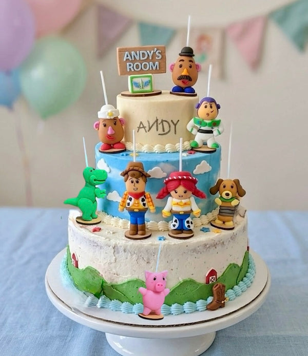 Velas de cumpleaños Toy Story , 8pz, Woody, Jessy , Buzz, Slinky, Sr. y Sr. cara de papa, Rex y Hamm, toppers cake, decoración temática Disney