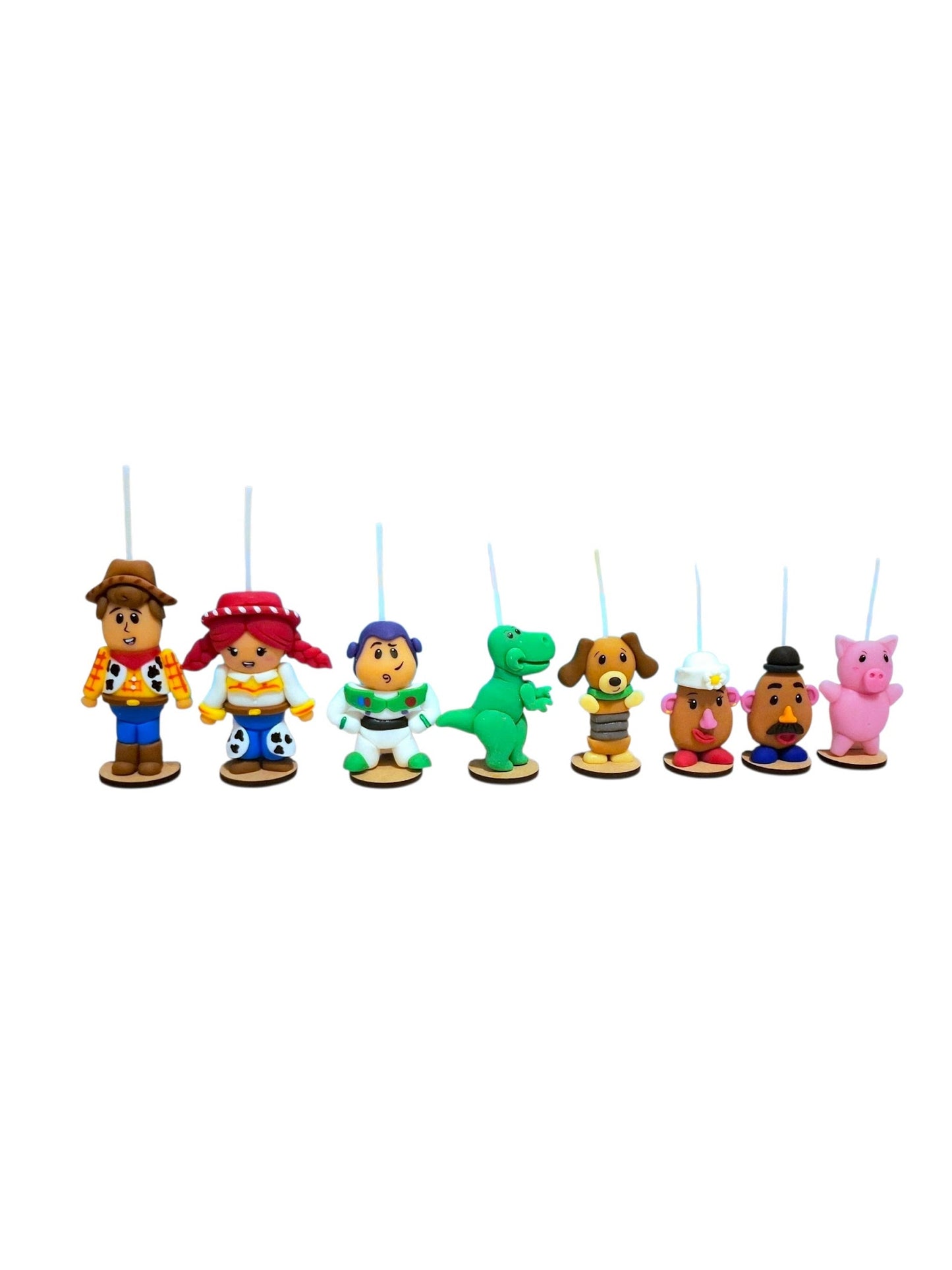 Velas de cumpleaños Toy Story , 8pz, Woody, Jessy , Buzz, Slinky, Sr. y Sr. cara de papa, Rex y Hamm, toppers cake, decoración temática Disney