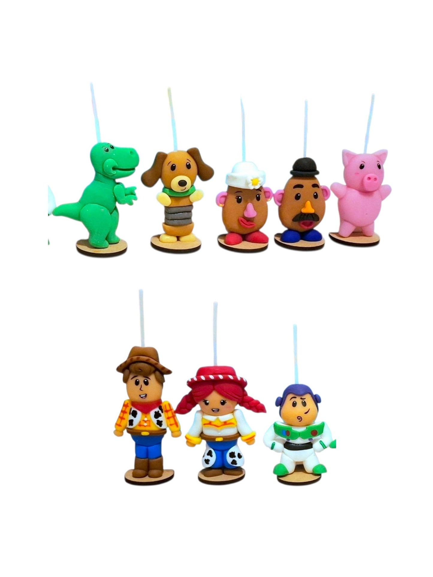 Velas de cumpleaños Toy Story , 8pz, Woody, Jessy , Buzz, Slinky, Sr. y Sr. cara de papa, Rex y Hamm, toppers cake, decoración temática Disney