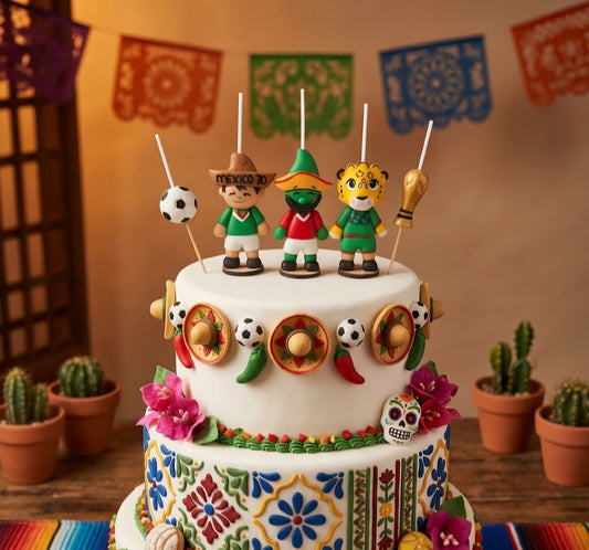 Velas para pastel MUNDIAL 2026, 5pz decoración temática para cumpleaños, toppers cake, fiesta y eventos
