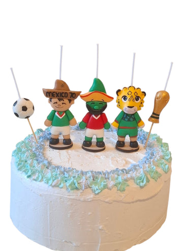 Velas para pastel MUNDIAL 2026, 5pz decoración temática para cumpleaños, toppers cake, fiesta y eventos