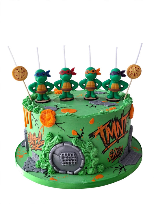 Las tortugas ninja velas para pastel 6pz, fiesta temática , decoración de cumpleaños, toppers cake