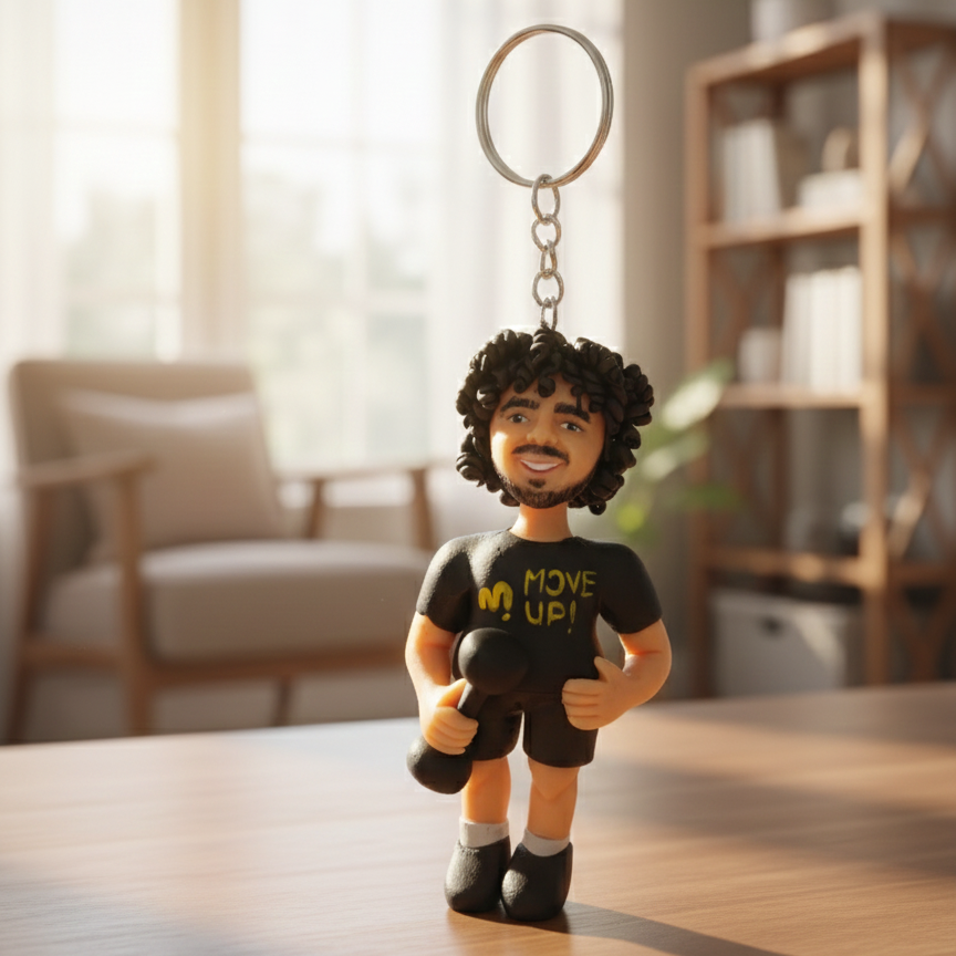 Llavero retrato caricatura realista 8cm, 1pz llavero cuerpo completo personalizado