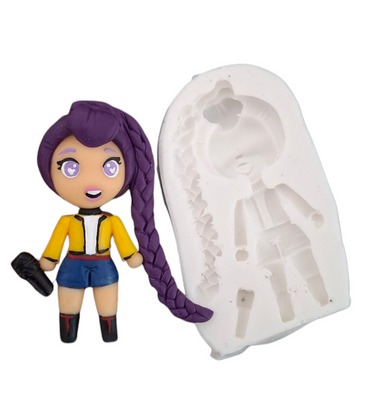 Molde Rumí Demons Hunters, ideal para manualidades, molde silicona para porcelana fría