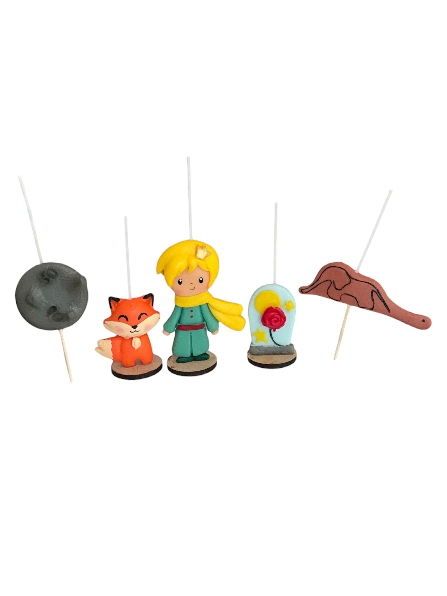 Vela cumpleaños El Principito, 5pz  toppers cake , decoración fiesta temática