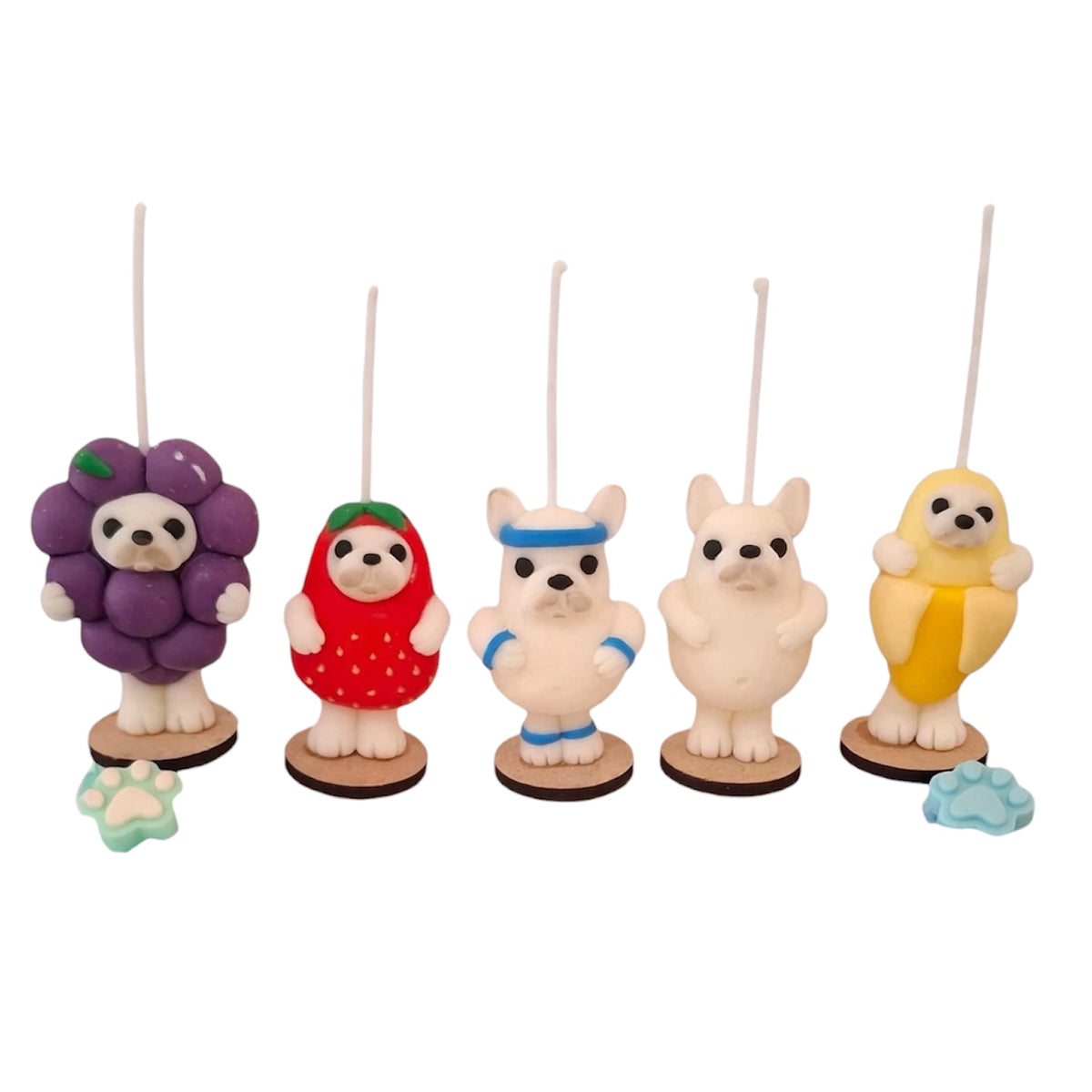 Pibbles lindos perritos disfrazados, Velas para pastel 5pz , toppers cake, decoración para fiesta de cumpleaños temática, perritos