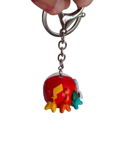 Llavero gorra Ash Ketchum co Pokemon divertidos, Pikachu y sus amigos, 1pz