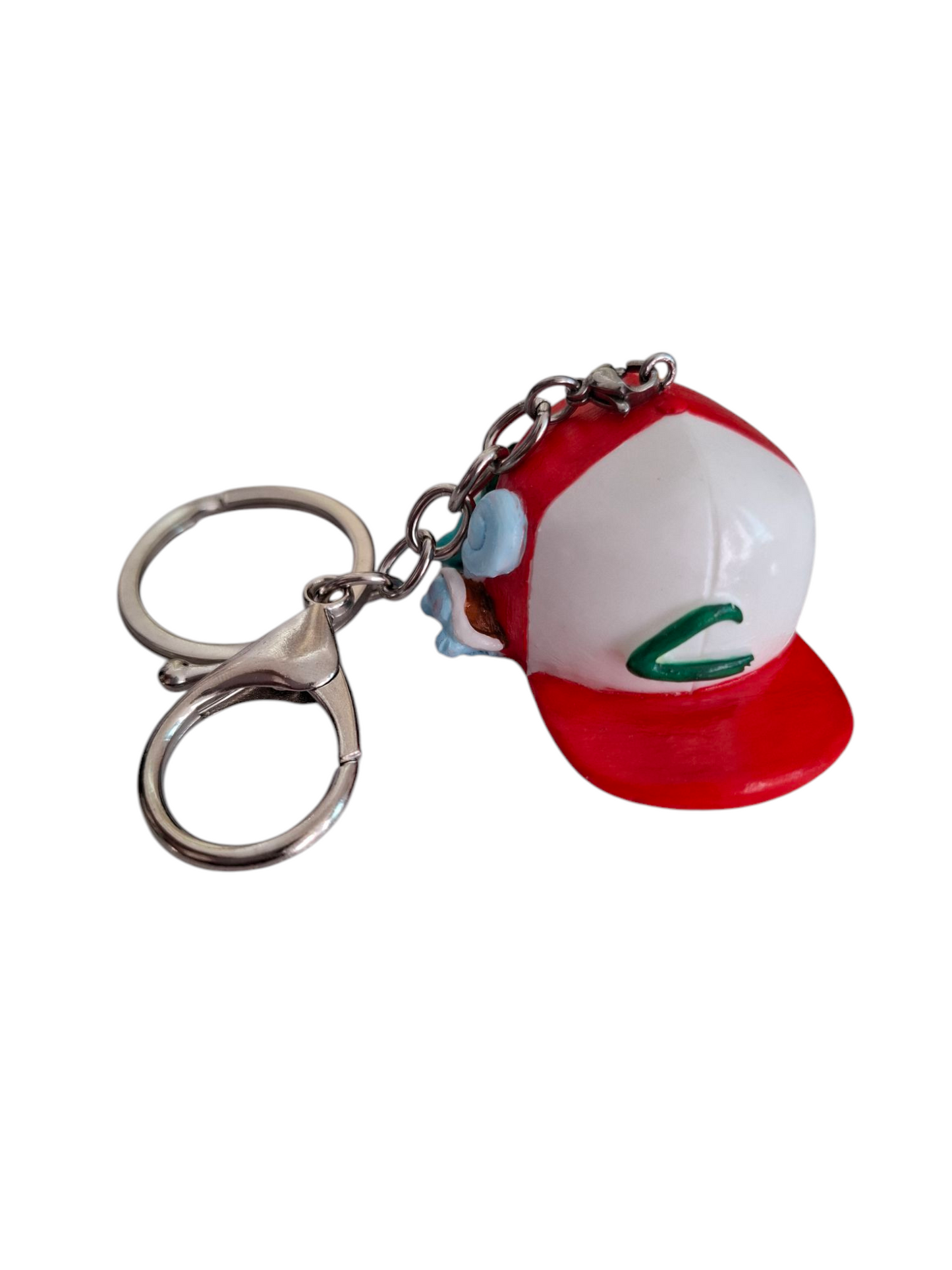 Llavero gorra Ash Ketchum co Pokemon divertidos, Pikachu y sus amigos, 1pz