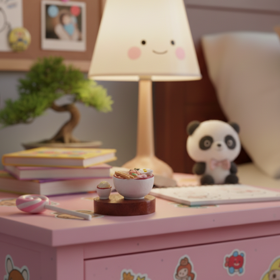 Figura decorativa plato ramen y arroz, comida tradicional japonesa, 1pz, decoración