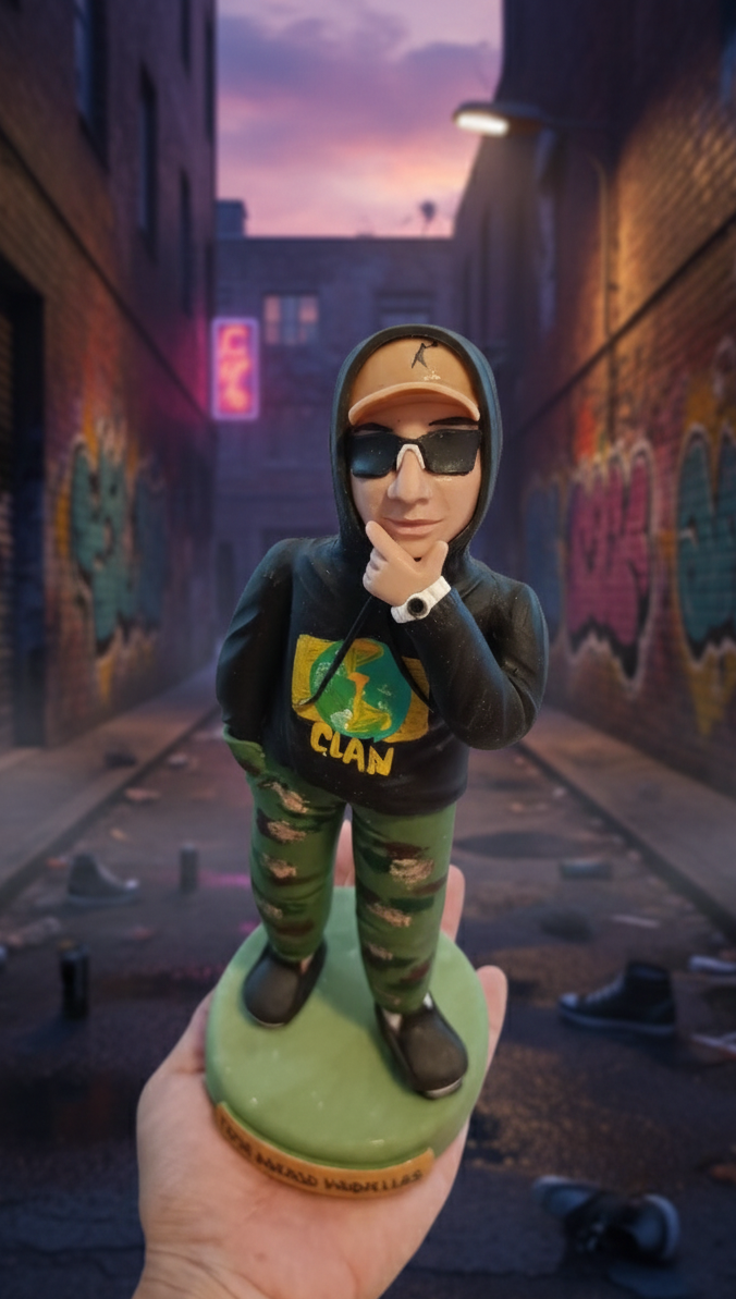 Figura retrato realista caricatura 20cm, personalizadas desde una foto