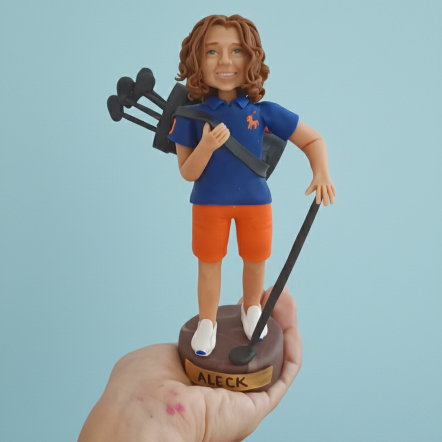 Figura retrato realista caricatura 15cm, personalizadas desde una foto