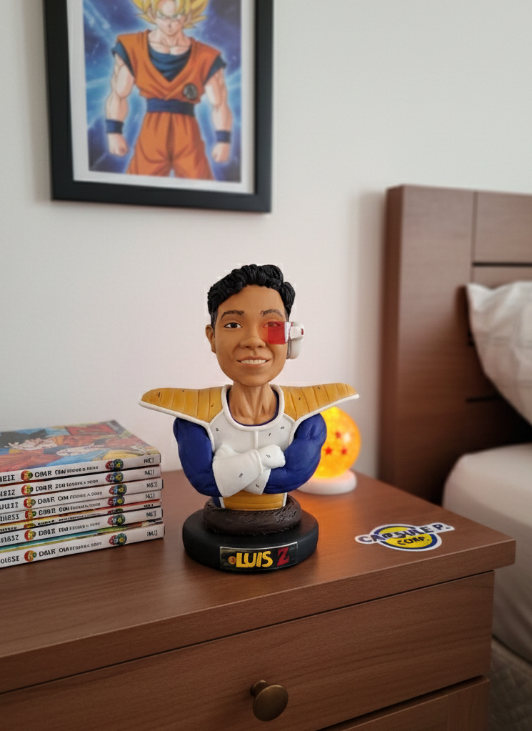 Busto decorativo de una persona a retrato, caricatura personalizada 20cm