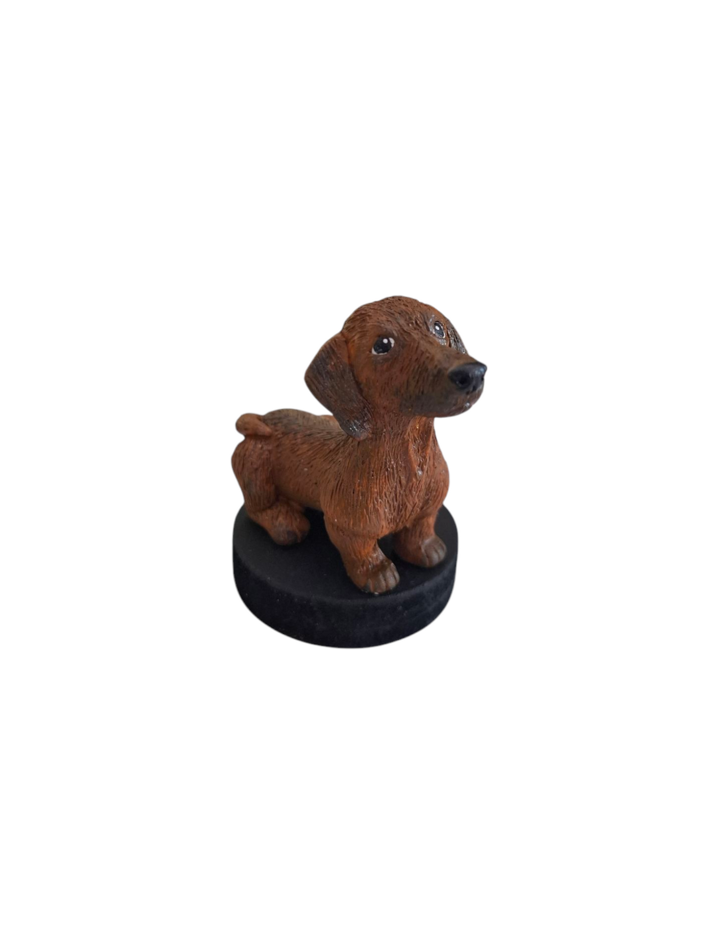 Figura perro salchicha , decoración escritorio, 1pz, mascotas decorativas